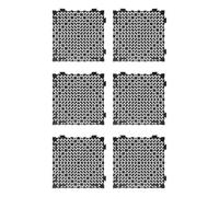 PANGBOER Ensemble de revêtement de sol pour cage pour chien | Six panneaux en PVC à motif ouvert pour une couverture flexible de la zone des animaux de compagnie, chaque unité modulaire