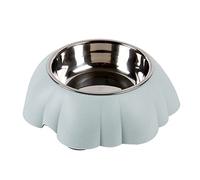 PANGBOER Gamelle portable en acier inoxydable bleu/vert sans substances nocives pour chien 14,5 cm