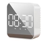 PANGBOER Horloge contemporaine à 2 alarmes LED avec affichage de l'heure et de la température activée par la voix, pour une horloge élégante et lumineuse intérieure