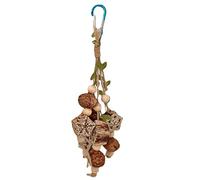 PANGBOER Jouet à mâcher à suspendre pour oiseaux - Petite cage à suspendre - Herbe naturelle - Résistances molaires - Jouet à mâcher pour perroquets - Jouet à mâcher pour oiseaux