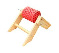 PANGBOER Jouet à mâcher rotatif en bois avec pierre à mâcher pour perroquets, soin du bec et enrichir le comportement des petits animaux de compagnie, accessoire de cage à oiseaux
