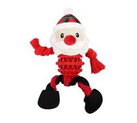 PANGBOER Jouet molaire amusant pour chiens Père Noël/élan, élastique interactif à mâcher pour l'extérieur, nettoyage des molaires, outil de Noël petit couineur pour