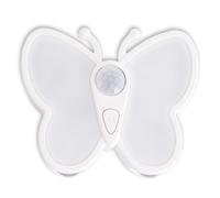 PANGBOER Lampe de nuit LED à détection de mouvement en forme de papillon avec capteurs de mouvement et de lumière avec 2 couleurs d'éclairage pour chambre d'enfant