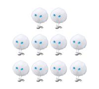 PANGBOER Lot de 10 accessoires pour chat - Bâton à plumes - Têtes de rechange - Cloches et pompons