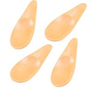 PANGBOER Lot de 4 cuillères compactes en bois multifonctions pour la cuisine, la texture du bois, parfaites pour le café, la poudre et la crème glacée, ustensiles de mesure