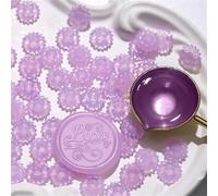 PANGBOER Lot de 7 perles de cire à cacheter translucides pour emballages, décoration, loisirs créatifs, tournesol, cire, perles de sceau