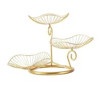 PANGBOER Luxueux bol de service à fruits en métal doré avec design ventilé pour la fraîcheur pour un usage domestique