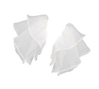 PANGBOER Manchons de bras élastiques blancs avec design double couche pour mariée confortable à porter dessus couvertures toutes les couvertures de mariée assorties, blanc, taille unique