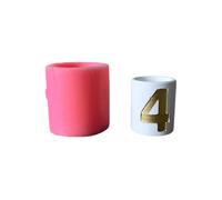 PANGBOER Moules en silicone en forme de chiffre pour la fabrication de bougies en résine époxy, support de bougie chauffe-plat, décoration de gypse
