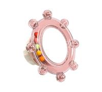 PANGBOER Moulin à vent en verre pour oiseaux - Jouet d'enrichissement pour l'exercice du bec - Jouet à mâcher en ABS - Jouet à mâcher rotatif - Appareil d'exercice en verre pour enrichir la cage