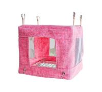 PANGBOER Nid respirant pour oiseaux Support de cintre Maison Oiseaux Hamac Perroquets Cage Hamac Jouet Cintre Lit Animaux