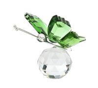 PANGBOER Ornement de Figurine de Papillon en avec Base de Boule Statue d ' Animal de Papillon en Verre Décor de Table Cadeaux de Presse-papiers Figurines d ' Animaux en