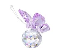 PANGBOER Ornement de Figurine de Papillon en avec Base de Boule Statue d ' Animal de Papillon en Verre Décor de Table Cadeaux de Presse-papiers Figurines d ' Animaux en