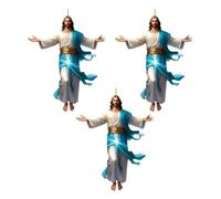 PANGBOER Pendentif de voiture en acrylique avec impression inversée - Accessoire pour baptême religieux ou décoration de Noël