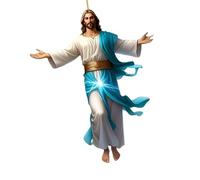 PANGBOER Pendentif de voiture en acrylique avec impression inversée - Accessoire pour baptême religieux ou décoration de Noël