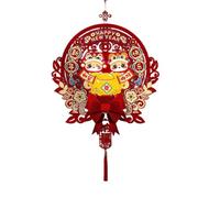 PANGBOER Pendentif porte-bonheur 2025 serpent année bénédiction à suspendre ornement festival de printemps décoration de la maison autocollant porte et fenêtre