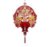 PANGBOER Pendentif porte-bonheur 2025 serpent année bénédiction à suspendre ornement festival de printemps décoration de la maison autocollant porte et fenêtre