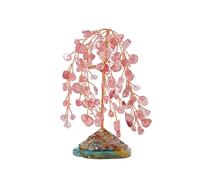 PANGBOER Petit bonsaï en osier fait à la main avec base stable pour la maison, le bureau, les décorations Fengshui et l'argent Fengshui porte-bonheur