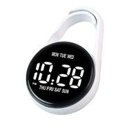 PANGBOER Petite montre de poche électronique à LED à suspendre avec contrôle tactile et porte-clés à piles pour sacs à dos, ceintures, montre de poche