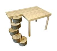 PANGBOER Plate-Forme D en Bois Échelle De Saut pour Hamster Cage Animaux Compagnie Accessoire Divertissement Et Faire l'exercice Accessoires Amusants Cage À