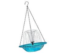 PANGBOER Plateau d'alimentation pour oiseaux - Fontaine à eau solaire pour balcon - Attire les oiseaux - Bain d'oiseaux pour l'extérieur