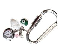 PANGBOER Porte-clés avec motif lapin - Montre de poche vintage - Style médiator de guitare - Pour les couples et les amateurs rétro - Support décoratif