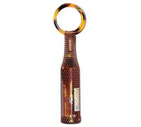 PANGBOER Porte-vin artisanal durable avec détails en pierre précieuse et poignée ergonomique - Prête à être offerte en voyage, Couleur café., Beauté de masse