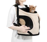 PANGBOER Sac à bandoulière pour chat populaire pour randonnée, marche, extérieur, sac de transport ventilé pour animaux de compagnie avec clip de sécurité pour les petites races