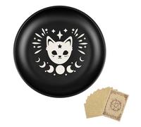 PANGBOER Support en acier résistant à la rouille de 14 cm, plaque noire décorative en fer pour une touche d'élégance pour la maison, support en métal