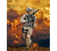 PANGCHENG 1/16 120Mm Moderne Navy Seal Team Six Soldat 120Mm Figurine en Résine Historique Modèle Miniature Kit Non Assemblé Non Peint