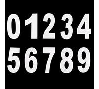 Pangda 0 à 9 Numéro Wheelie Grand Numéro Autocollant de Bac Numéro Autocollants, 17,5 cm par 9,5 cm, Blanc, 20 Pièces