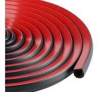 Pangda Bande d'étanchéité autocollante en caoutchouc EPDM en forme de D de 5,5 m pour réduction du bruit, étanche à la poussière, pour voitures, bateaux, camping-cars, fenêtres, portes (1,9 cm de
