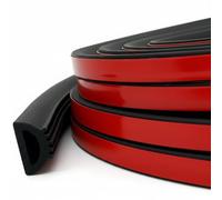 Pangda Bande d'étanchéité autocollante en caoutchouc EPDM en forme de D pour réduction du bruit, étanche à la poussière, pour voitures, bateaux, camping-cars, fenêtres, portes (1,9 x 1,1 cm (l x H)