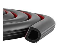 Pangda Bande d'étanchéité autocollante en caoutchouc EPDM en forme de D pour réduction du bruit, étanche à la poussière, pour voitures, bateaux, camping-cars, fenêtres, portes (1,5 x 1,4 cm (l x H)