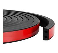 Pangda Bande d'étanchéité rectangulaire en caoutchouc avec ruban adhésif, bande d'étanchéité en caoutchouc mousse pour bateau, automobile, camping-car, bateau, porte de garage/fenêtre, noir (L : 6,1 m