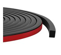 Pangda Bande d'étanchéité rectangulaire en caoutchouc avec ruban adhésif, bande d'étanchéité en caoutchouc mousse pour bateau, automobile, camping-car, bateau, porte de garage/fenêtre, noir (L : 7,9 m