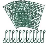 Pangda Crochets d'arbre de Noël Vert Crochet de Noël Mini Cintres pour Sapin de Noël, Guirlande de Noël, Vigne de Noël (100)