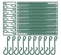 Pangda Crochets d'arbre de Noël Vert Crochet de Noël Mini Cintres pour Sapin de Noël, Guirlande de Noël, Vigne de Noël (200)