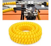 Pangda Gaine de protection en spirale de 7,6 m pour tuyau hydraulique, 3,8 cm, résistante à l'abrasion, jaune pour tuyaux hydrauliques, fils électriques, automobile