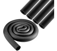 Pangda Lot de 4 tubes d'isolation en mousse de 1,8 m - Noir - Conservation de la chaleur pour isolation de tuyau d'eau en extérieur - Protection contre le gel - Diamètre intérieur de 2,5 cm