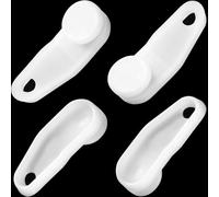 Pangda Lot de 50 Crochets coulissants en Plastique Blanc pour fenêtre et Douche