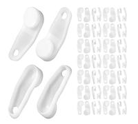 Pangda Lot de 50 Crochets coulissants en Plastique Blanc pour fenêtre et Douche