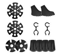 pangdapengpeng Kit D'accessoires pour Bâtons de Randonnée, Comprenant Embouts pour Bâtons de Trekking, Protecteur de Pointe de Bâton de Marche, et Clips pour Bâtons de Randonnée (Noir)
