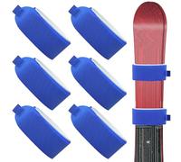 pangdapengpeng Lot de 6 Sangles de Ski RéGlables, 48x5cm Fixation Ski, Polyvalentes Sangles de Ski Bande de Fixation avec Coussinets de Protection EVA pour Skis, BâTons, ÉQuipement de Ski