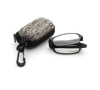 PANGHU Portable pliant Lunettes Transparentes de lecture Femme/Homme ovale Cadre en métal presbytie Loupes Lunettes avec étui