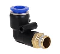 Pangocho PL Tuyau OD 4 6 8 10 12mm - M5 1/8 '' 1/4 '' 3/8 '' 1/2 '' Pneumatique Mâle Coude Connecteur Tube Air Push In Raccord(10mm OD Hose,1/2")