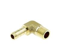 Pangocho Raccord de tuyau en laiton coudé droit 6mm 8mm 10mm 12mm épisseuse à barbe 1/8 "NPT filetage mâle connecteur de couplage barbelé en cuivre(L 8mm Barb-01)