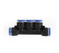Pangocho Raccords rapides en plastique pneumatique à 5 voies, tuyau d'eau, poussée rapide 4mm 6mm 8mm 10mm 12mm tuyau d'air(PK-6mm-10PCS)