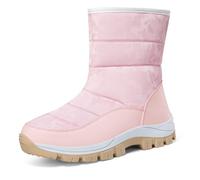 Pangolin Bottes de Neige Femme Après-Ski Mi-Mollet Chaudes Doublées - Tige Déperlante Anti-Froid - Semelle Antidérapante Crantée - Chaussures d’Hiver Confortables Rose 42 EU