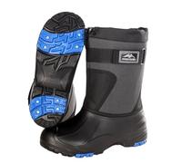 Pangolin Bottes de Neige Homme avec Crampons - Bottes d’Hiver Chaudes Doublées, Tige Déperlante, Semelle Antidérapante, Serrage Cordon Anti-Neige Noir 42 EU